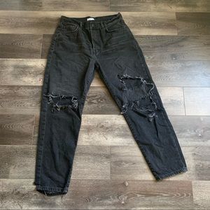 black baggy jeans